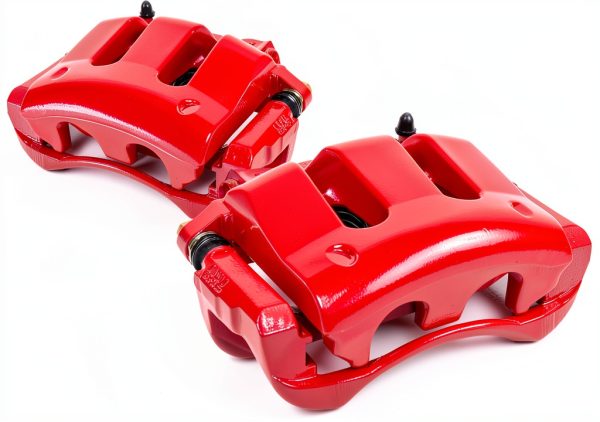 Power Stop Performance Upgrade Front Brake Calipers Red Powder Coated-0