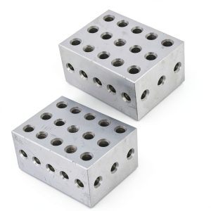 2-3-4 Blocks Matched Pair 23 Hole V Blocks TINVHY Hardened Steel 2x3x4-1