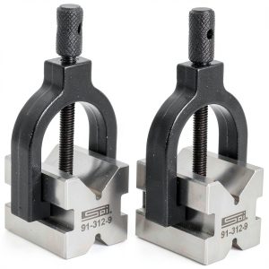 MSC Industrial V-Block & Clamp Set 91-312-9 7/16-13/16 Hardened Steel-0
