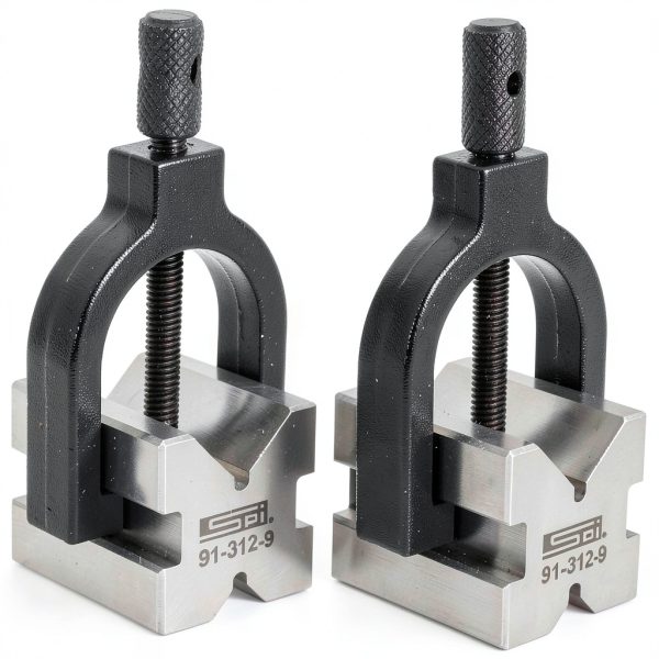 MSC Industrial V-Block & Clamp Set 91-312-9 7/16-13/16 Hardened Steel-0